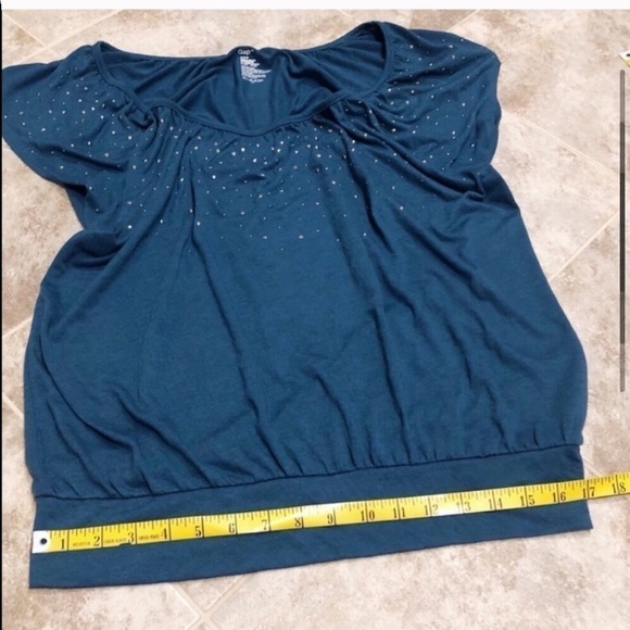 GAP scoop neck embellished cap sleeve blou… - Picture 4 of 8